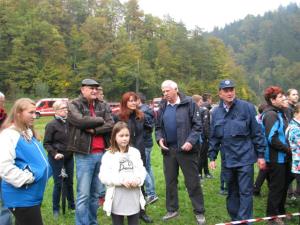 župan MO Velenje Bojan Kontič, ministrica za obrambo Andreja Katič, župan Občine Šoštanj Darko Menih in poveljnik CZ Občine Šoštanj Peter Radoja