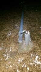 Poškodovan wi-fi steber na Pustem gradu