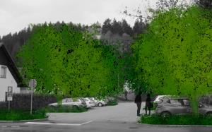 Piano, S., Flis,K. 2018,  ŠTUDIJA UREDITVE MREŽE PEŠ IN KOLESARSKIH POVEZAV TER PARKIRNIH POVRŠIN S SPREMLJAJOČO URBANO OPREMO IN KRAJINSKO UREDITVIJO V OBČINI ŠOŠTANJ, Atelje Piano, št. projekta AP/145/2017-SP, delovna faza, junij 2018