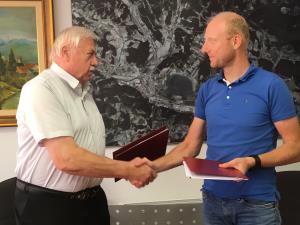 Podpis pogodbe Petelinji klanec